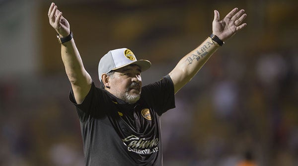 El Diego en su etapa como DT de Dorados