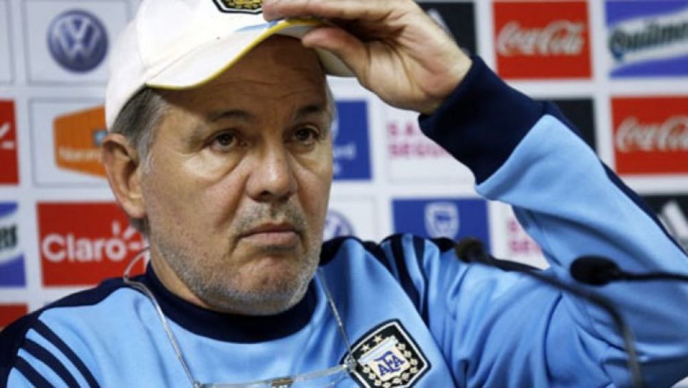 Alejandro Sabella cuando dirigía a la Selección Argentina