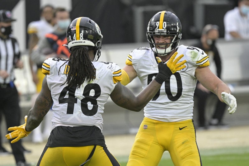 Steelers en festejo de TD