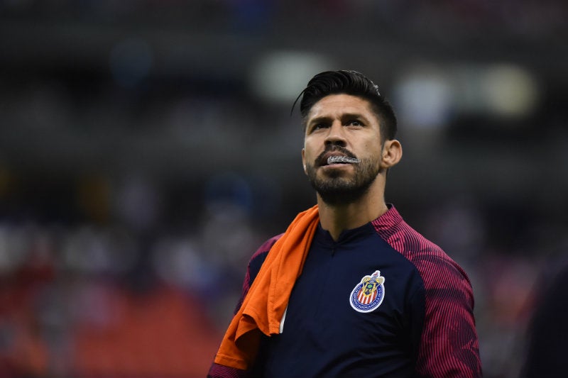 Oribe Peralta en previo a un partido