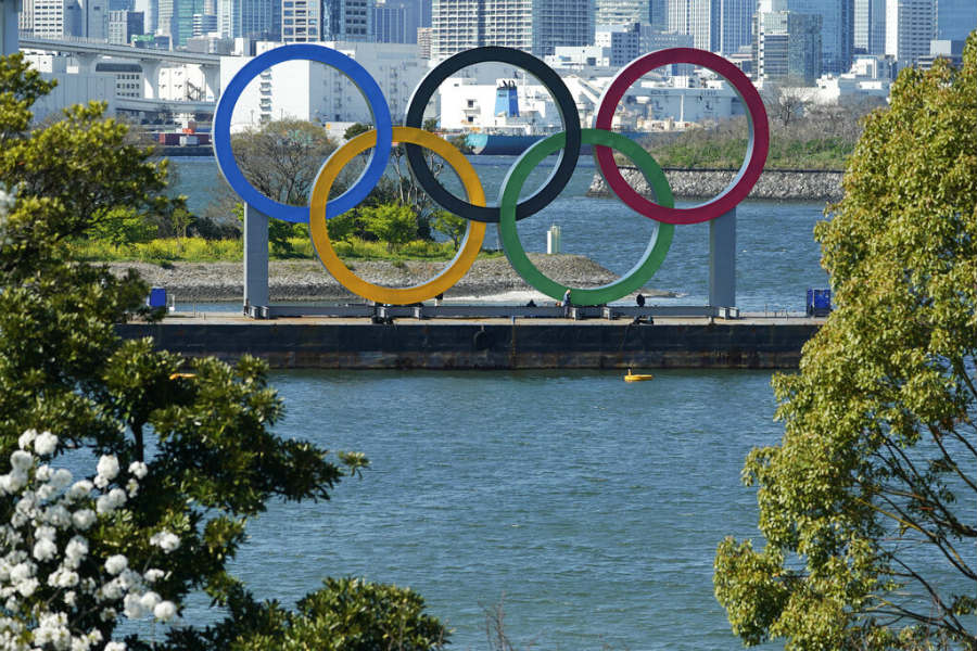 Los aros olímpicos en Odaiba, Tokio