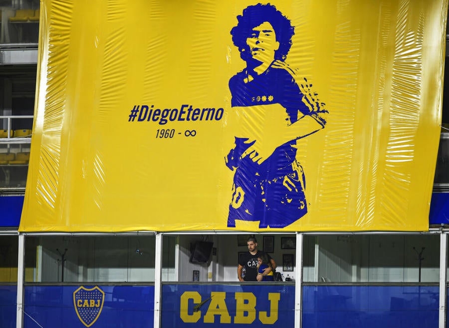 Homenaje a Maradona de Boca Juniors