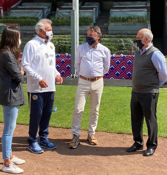 Emilio Azcárraga con Leonardo Cuéllar