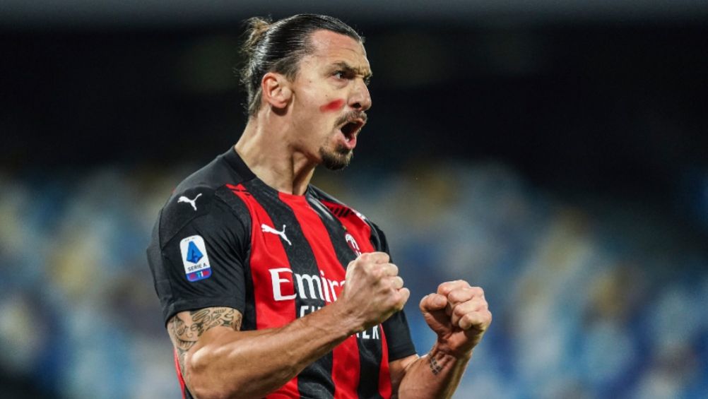 Zlatan Ibrahimovic en un partido con el Milan