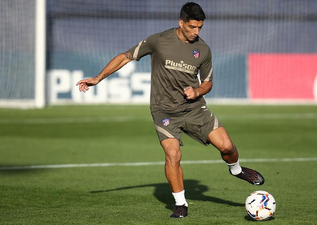 El delantero charrúa en un entrenamiento