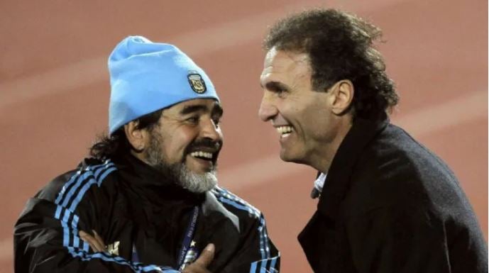 Maradona y Ruggeri en plática