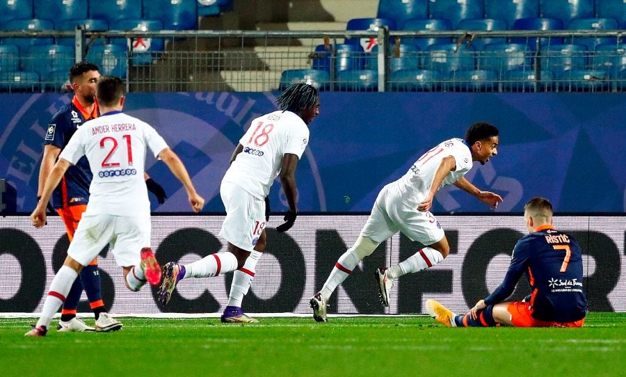 Jugadores del PSG festejando un gol conseguido