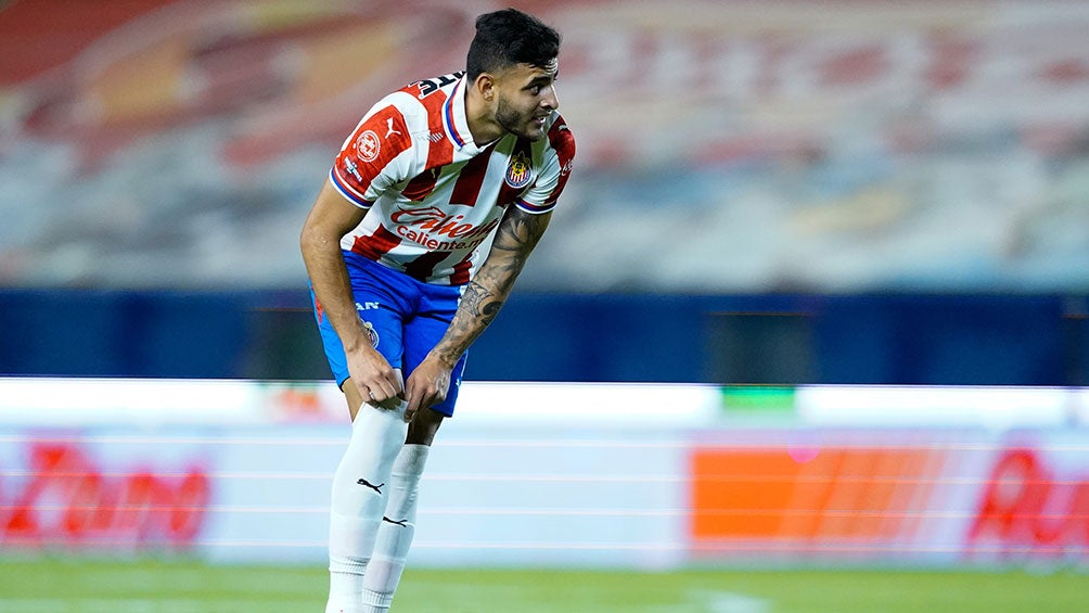 Alexis Vega en el partido contra León 