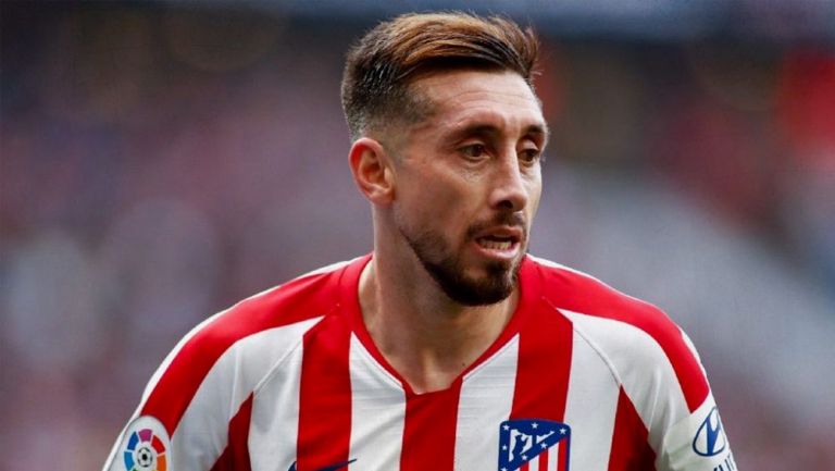 Héctor Herrera jugando con el Atlético de Madrid