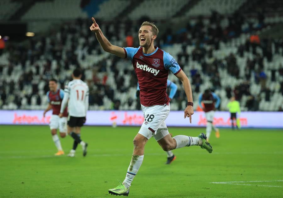 Tomas Soucek puso adelante al West Ham