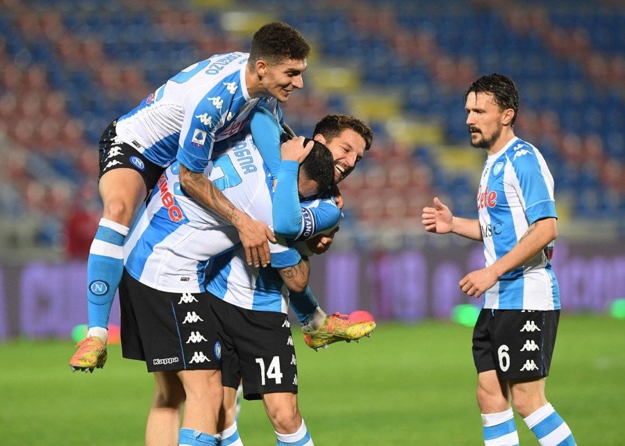 Jugadores del Napoli celebrando un gol