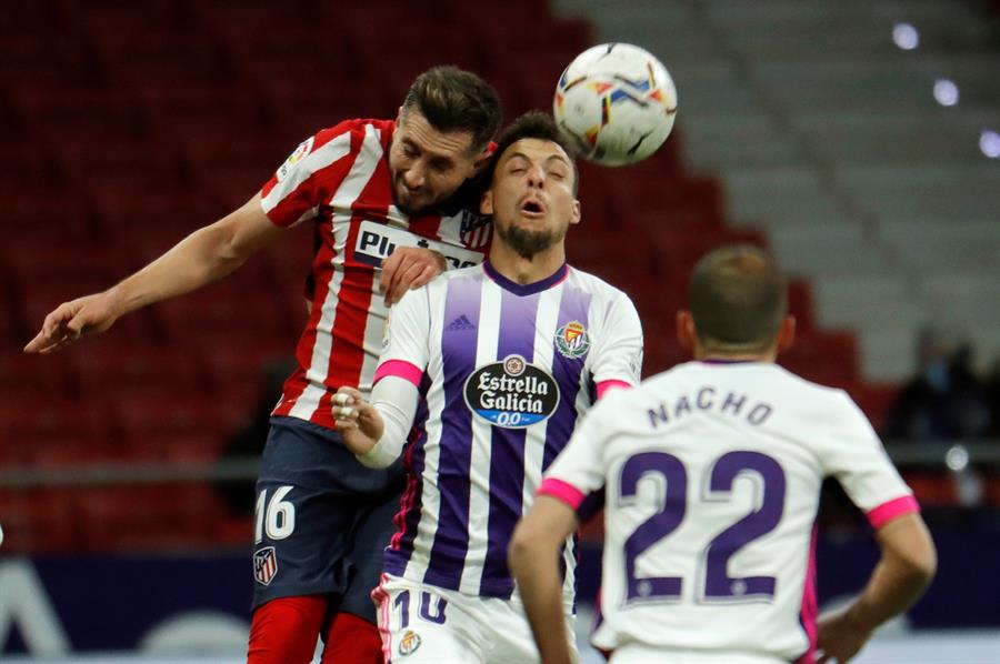 Héctor Herrera en un partido con el Atlético