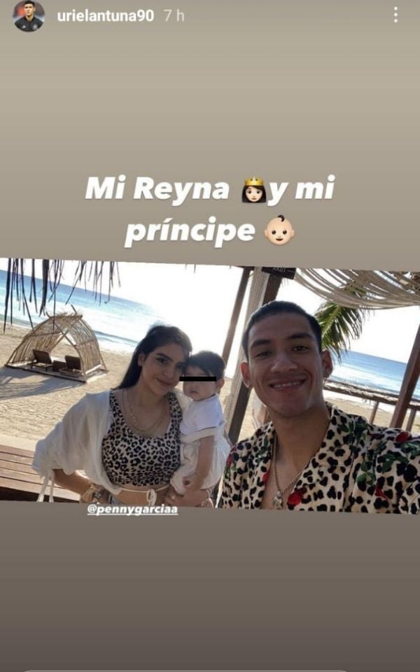 Antuna junto a su familia en Tulum