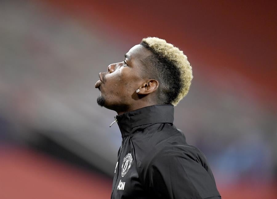 Paul Pogba durante un partido con Manchester United