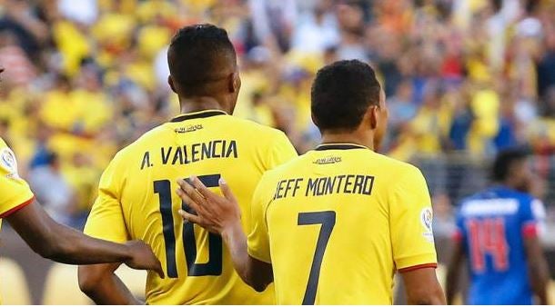 Antonio Valencia y Jefferson Montero con Ecuador