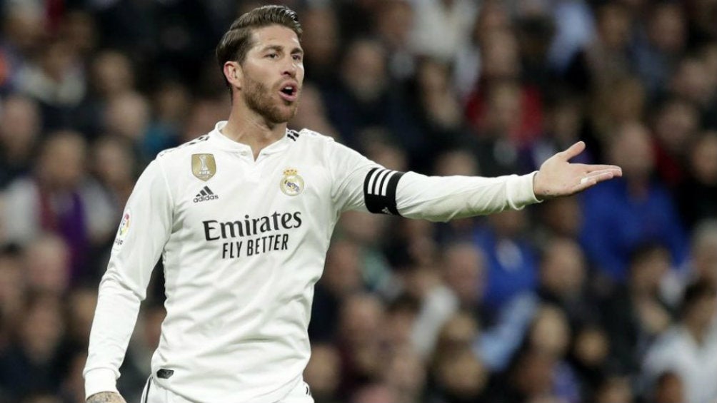 Sergio Ramos en partido con Real Madrid