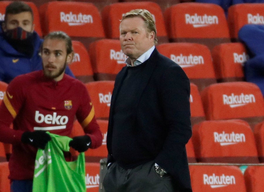 Ronald Koeman en juego ante Levante