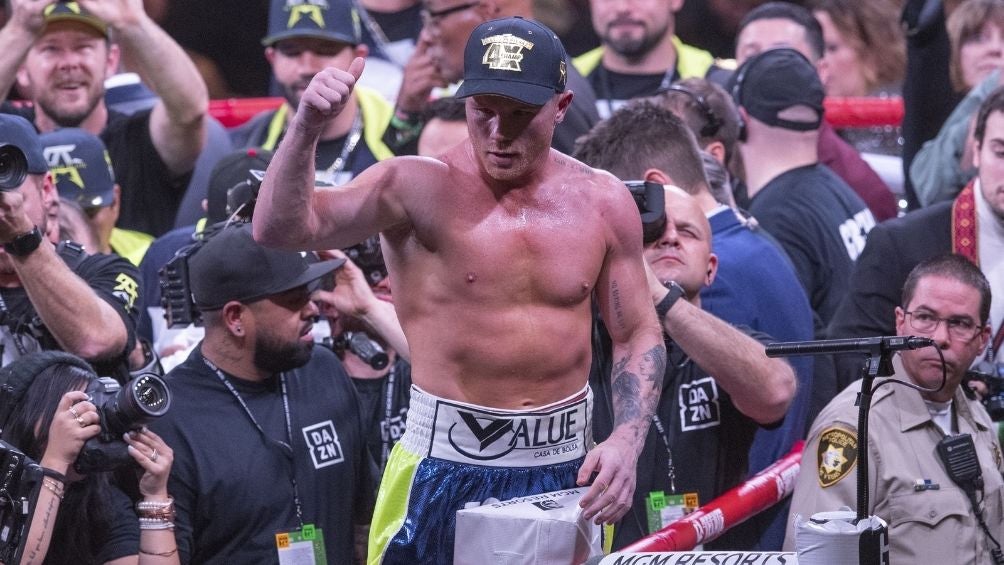 Canelo Álvarez en una pelea 