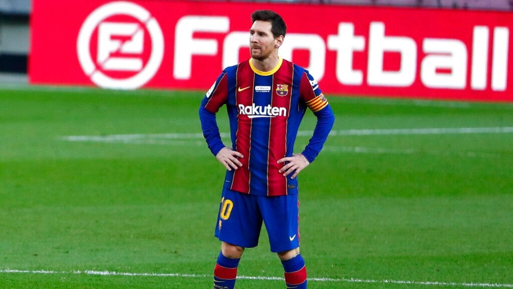 Lionel Messi durante un partido con Barcelona