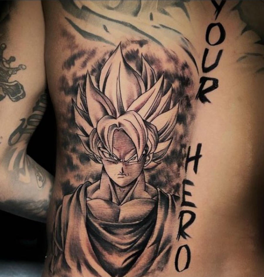 El nuevo tatuaje con la imagen de Gokú