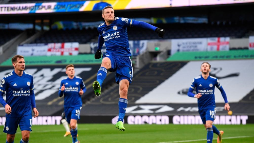 Jamie Vardy celebrando un gol conseguido