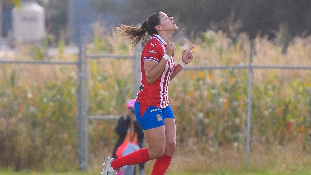 Norma Palafox durante un partido con Chivas