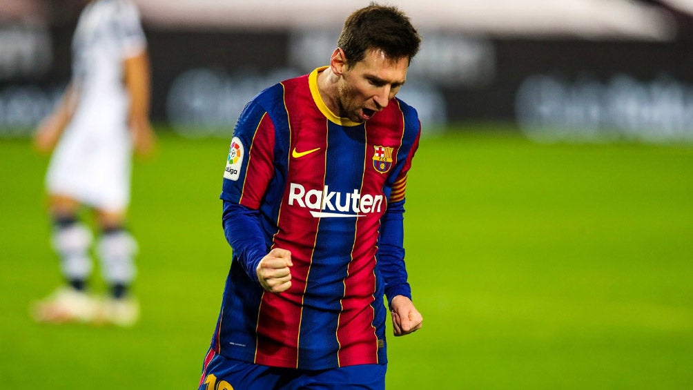 Lionel Messi durante un duelo con Barcelona 