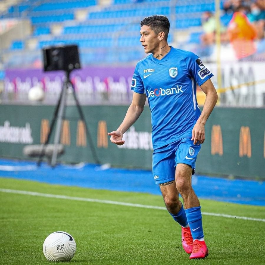 Gerardo Arteaga durante un partido con el Genk