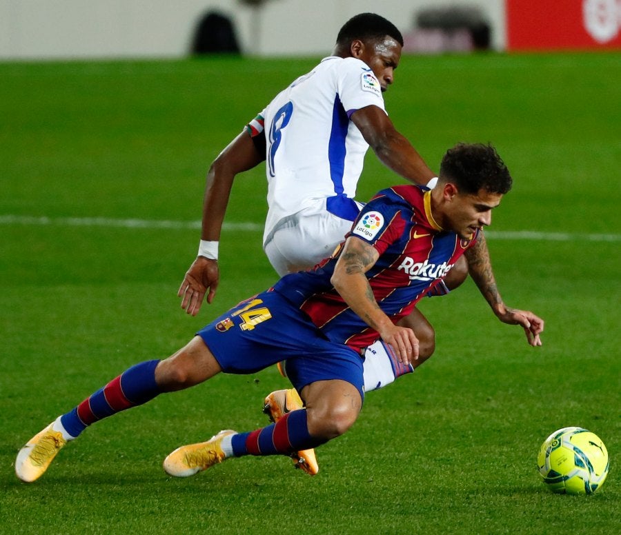 Philippe Coutinho en el partido entre el Barcelona y el Eibar