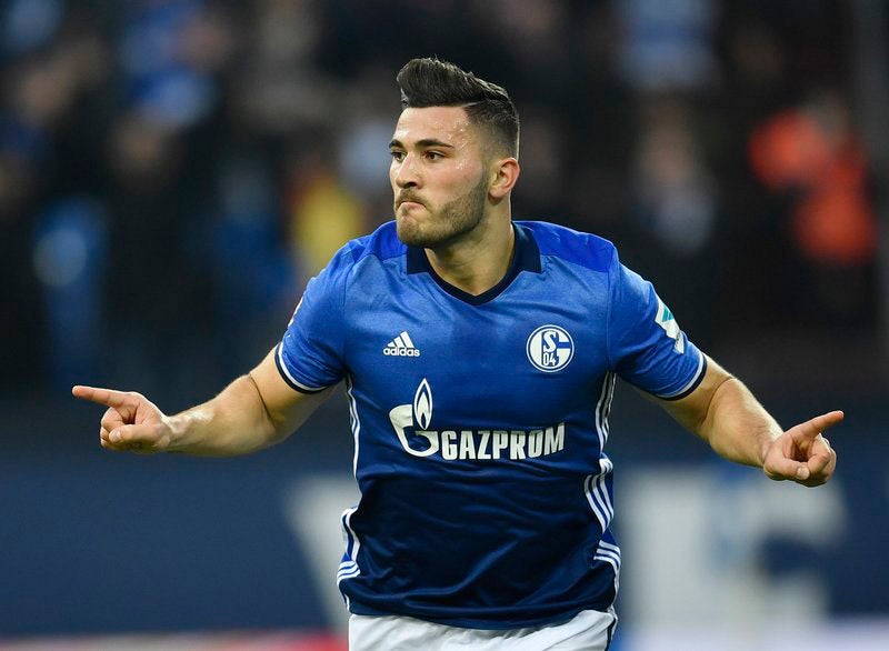 Kolasinac, en un partido con el Schalke 04