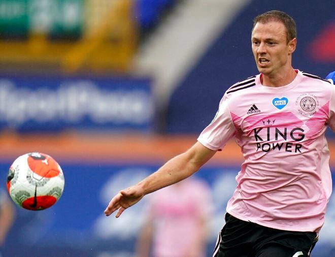 Jonny Evans, durante un juego del Leicester