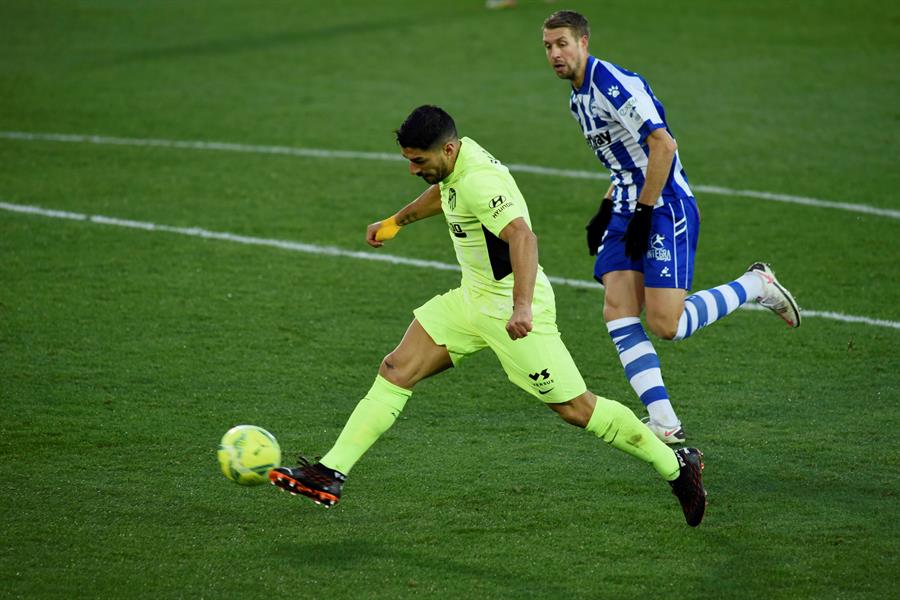 Luis Suárez le dio la victoria a los Colchoneros 