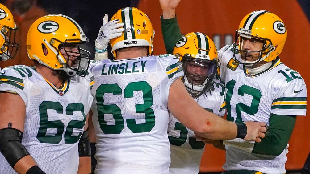 Los Packers festejan una anotación ante los Bears