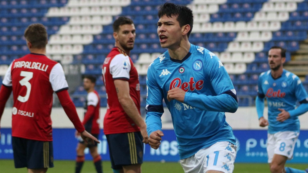 Chucky Lozano: Marcó gol con el Napoli ante Cagliari