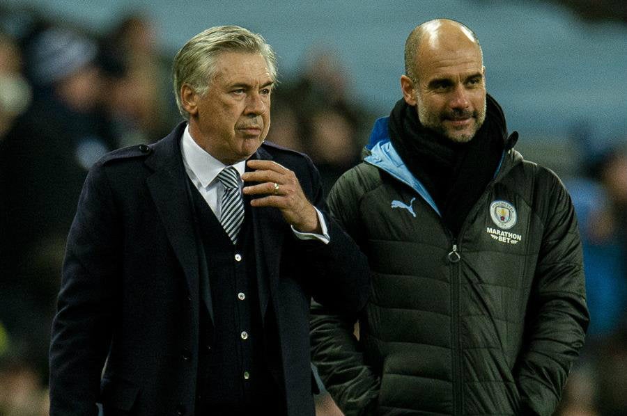 Guardiola con Carlo Ancelotti