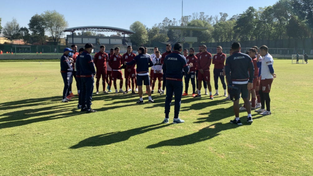 Cruz Azul en entrenamiento