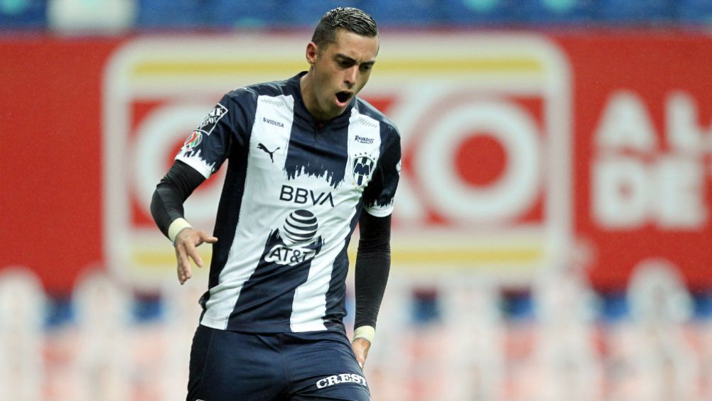 Funes Mori en festejo con Rayados