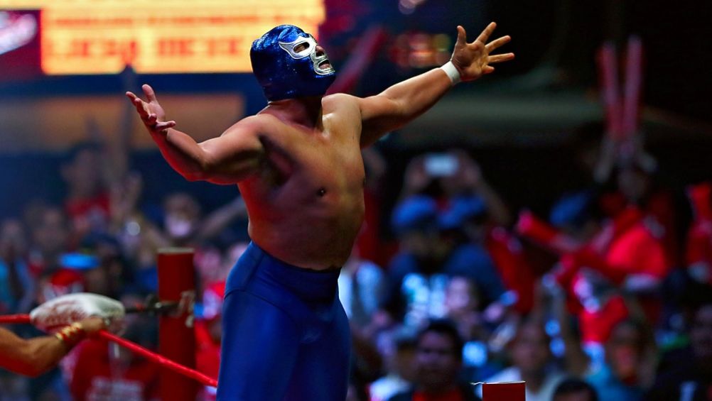 Blue Demon Jr. en una función de lucha