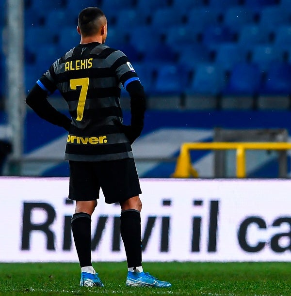 Alexis Sánchez en un partido del Inter de Milán