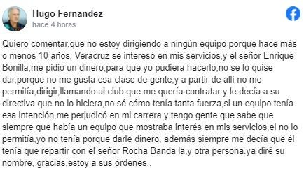 Publicación compartida por Hugo Fernández