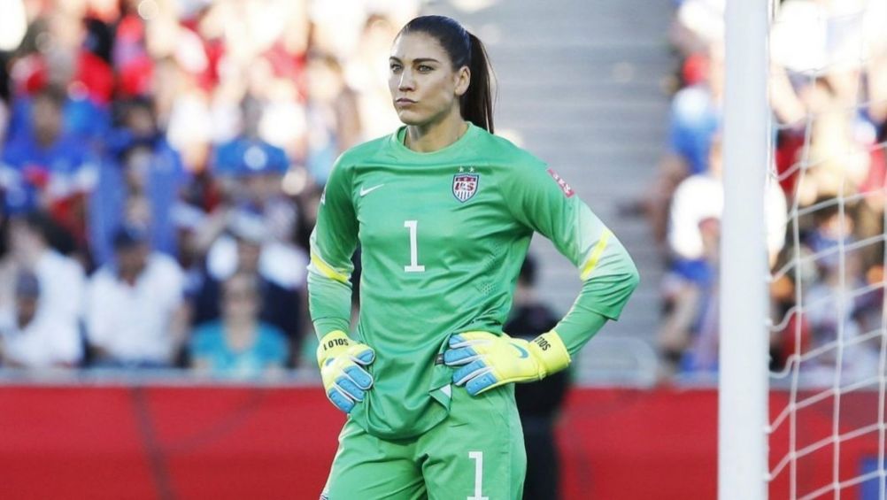 Hope Solo en un partido con la Selección de Estados Unidos