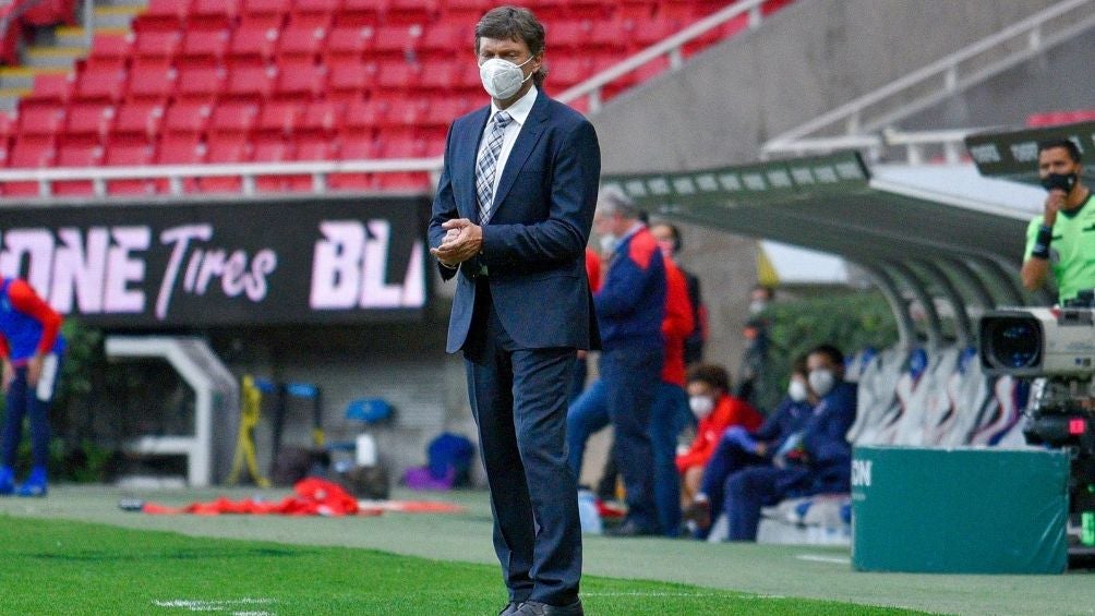 Hernán Cristante en el partido con Toluca 