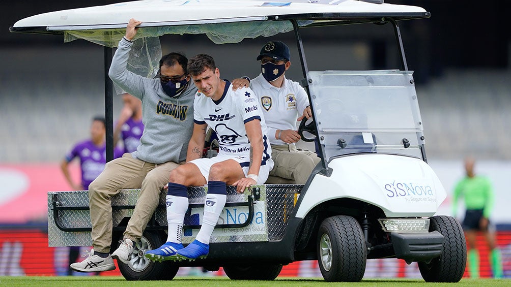 Pumas: Juan Ignacio Dinenno salió desconsolado tras lesión ante Mazatlán