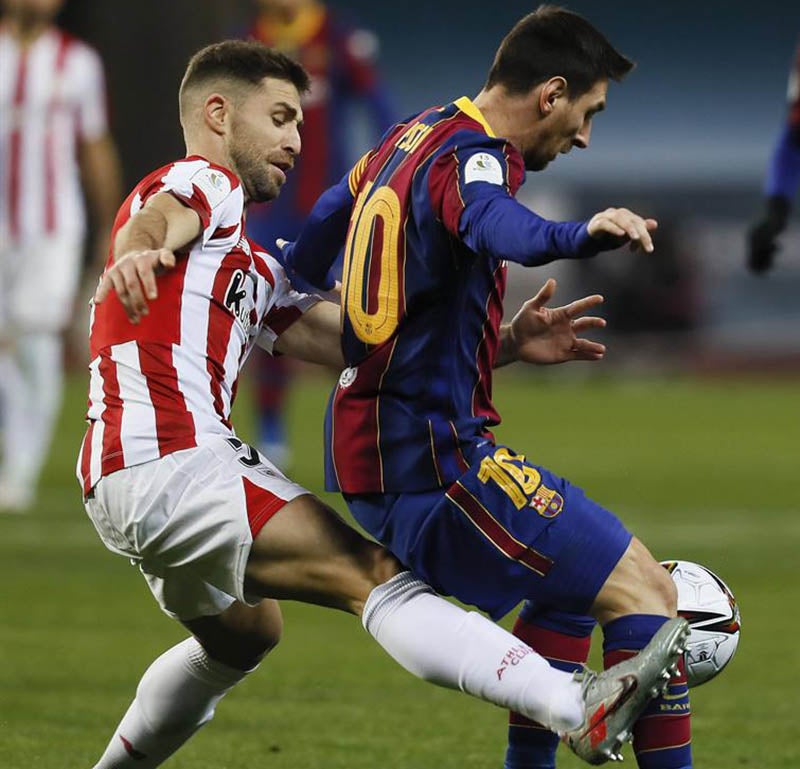 Messi, durante la Final de la Supercopa 