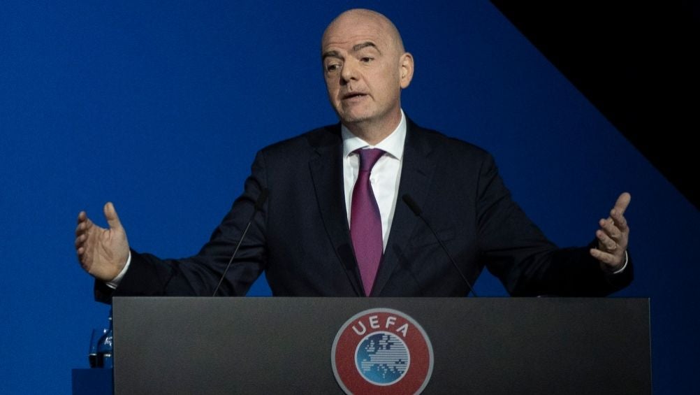 Gianni Infantino, presidente de la FIFA en un evento de la UEFA