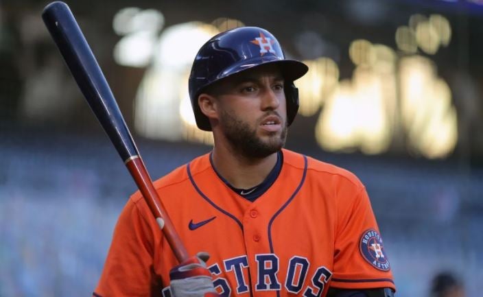 George Springer en acción con Houston 