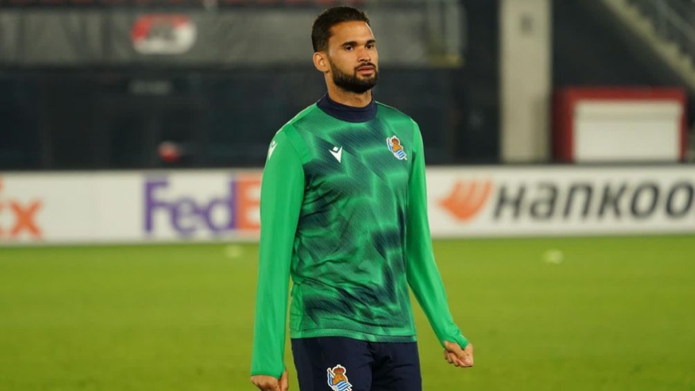 Willian José en un entrenamiento de la Real Sociedad