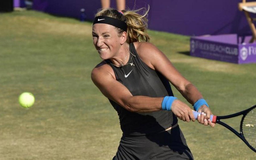 Azarenka durante un partido