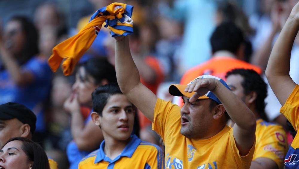 Afición de Tigres en festejo