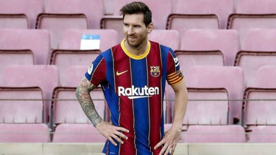 Messi en juego con el Barcelona